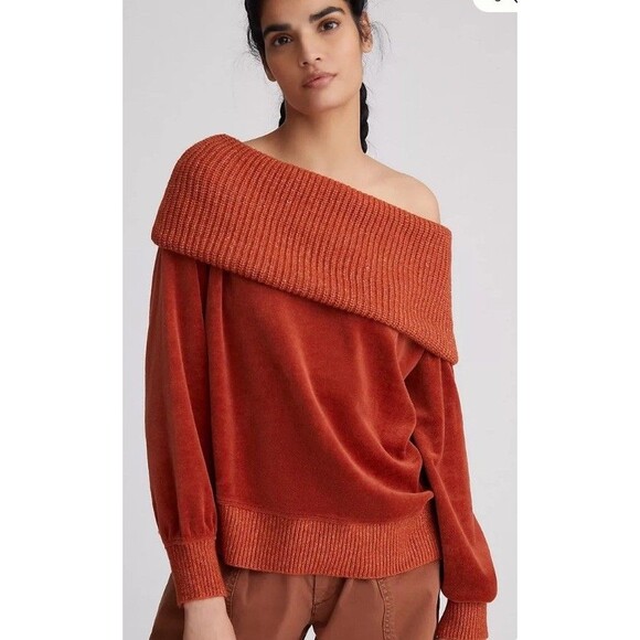 Anthropologie Daily Practice Off Shoulder Sweater Sweatshirt Womens S - Picture 2 of 8